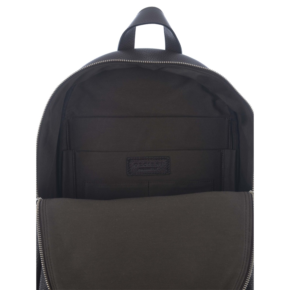 Orciani Micron Grained-leather Backpack In Black