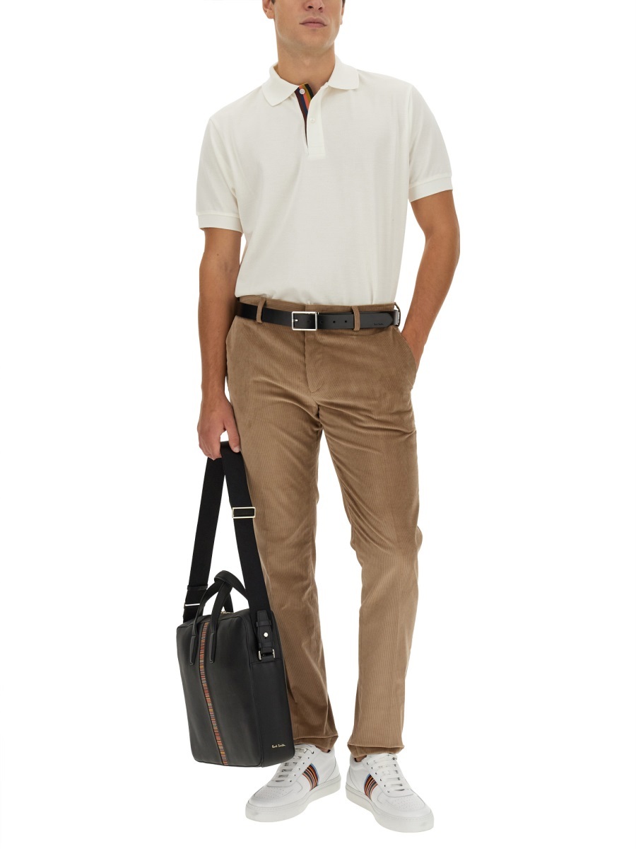Shop Paul Smith Cotton Polo Shirt In White
