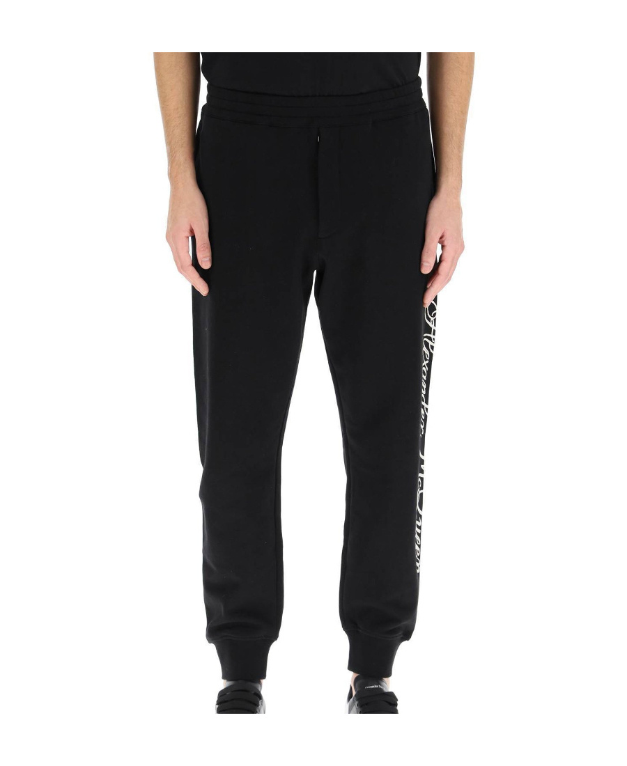 Alexander Mcqueen Rope Waist Sweatpants In Black