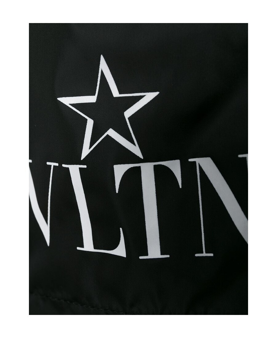 Valentino Man Swim Trunks Black Size 32 Polyamide In Black