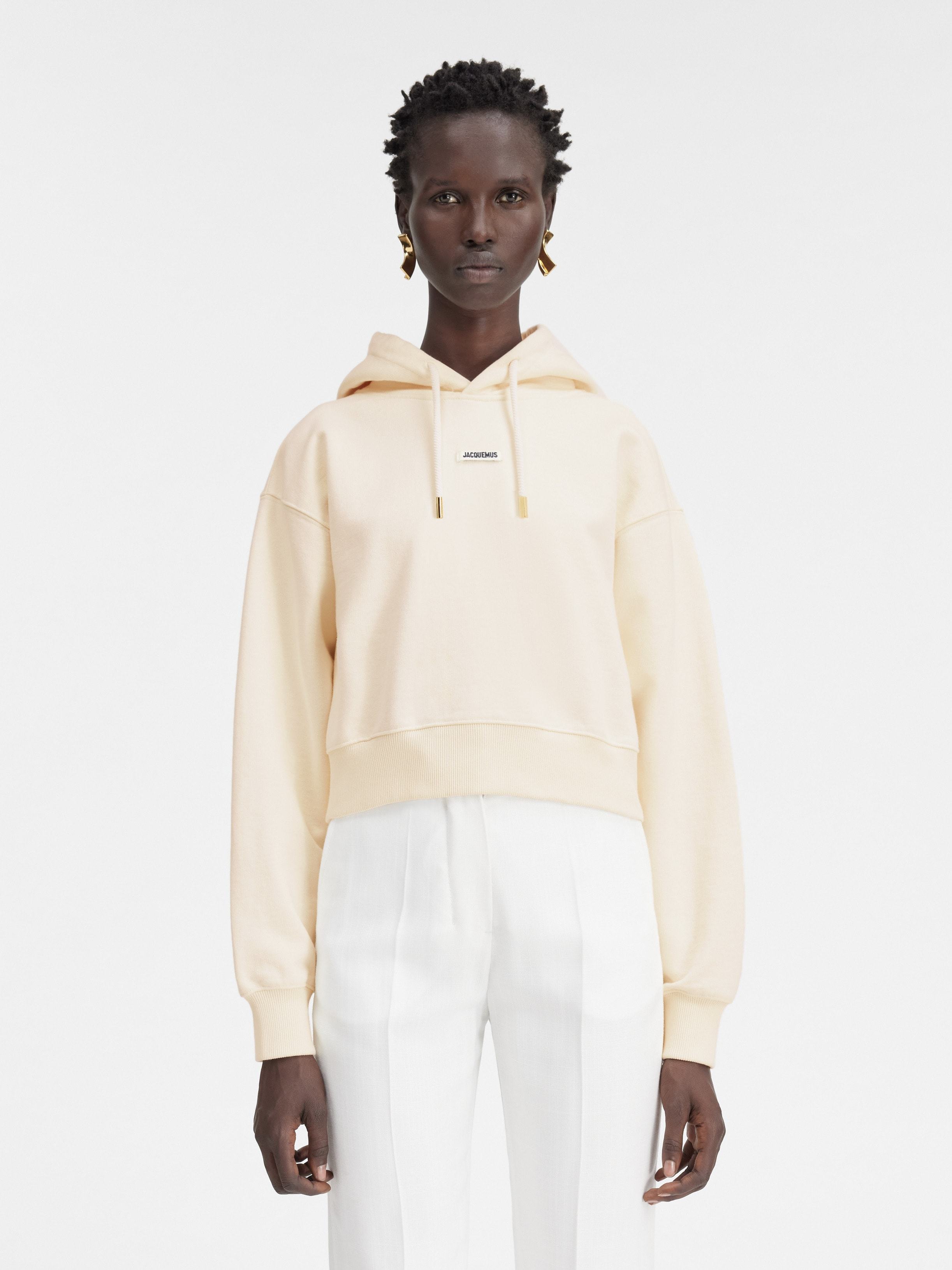 Jacquemus The Gros Grain Hoodie In Neutral