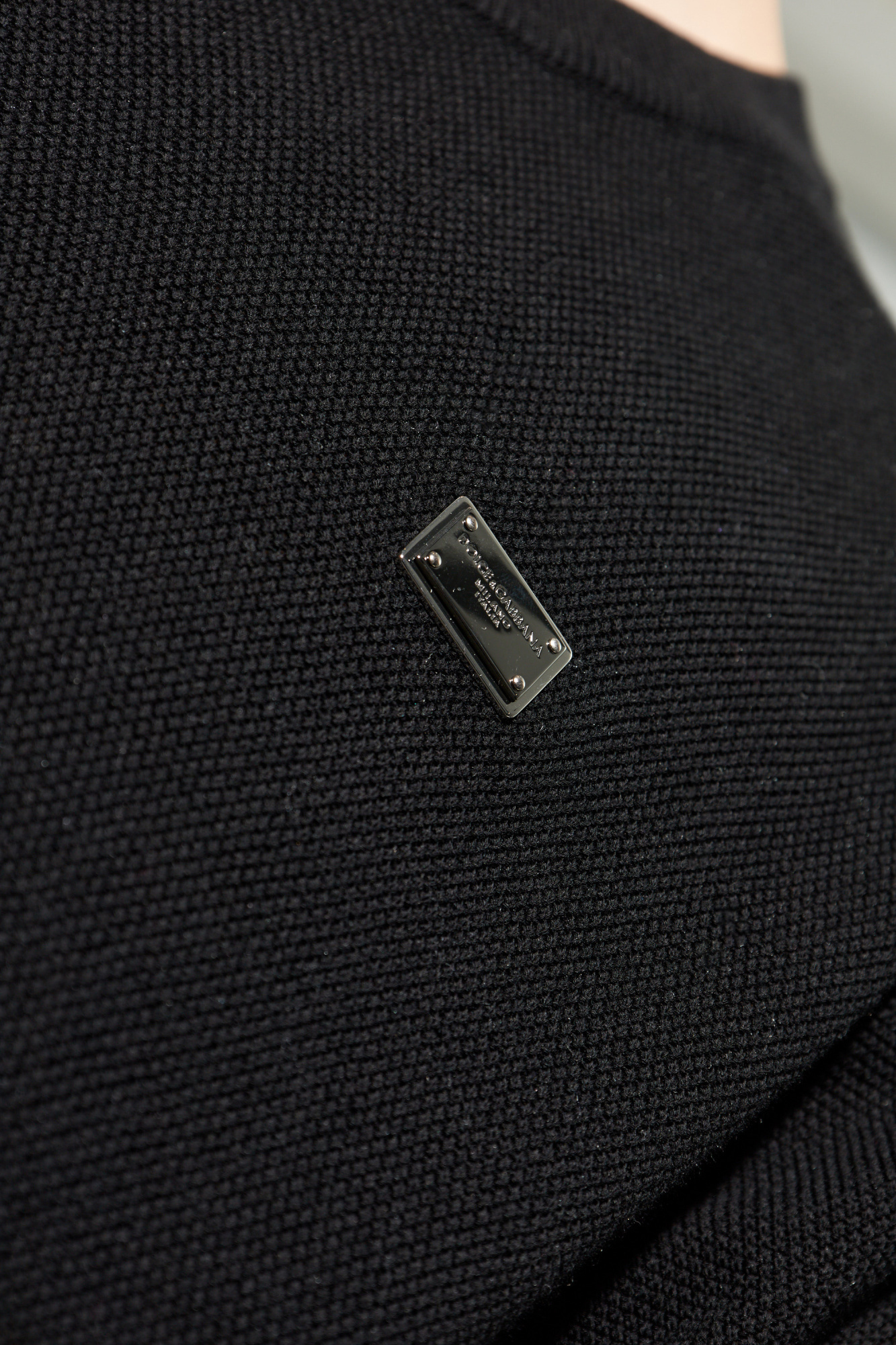 Dolce & Gabbana Logo Plaque Crewneck T-shirt In Black