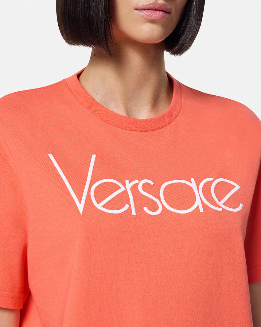 Versace 1978 Re-edition Logo T-shirt In Pink