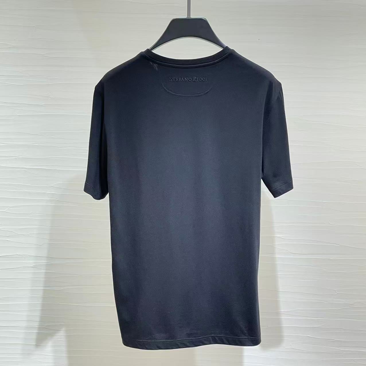 Stefano Ricci Crew Neck T-shirt In Blue