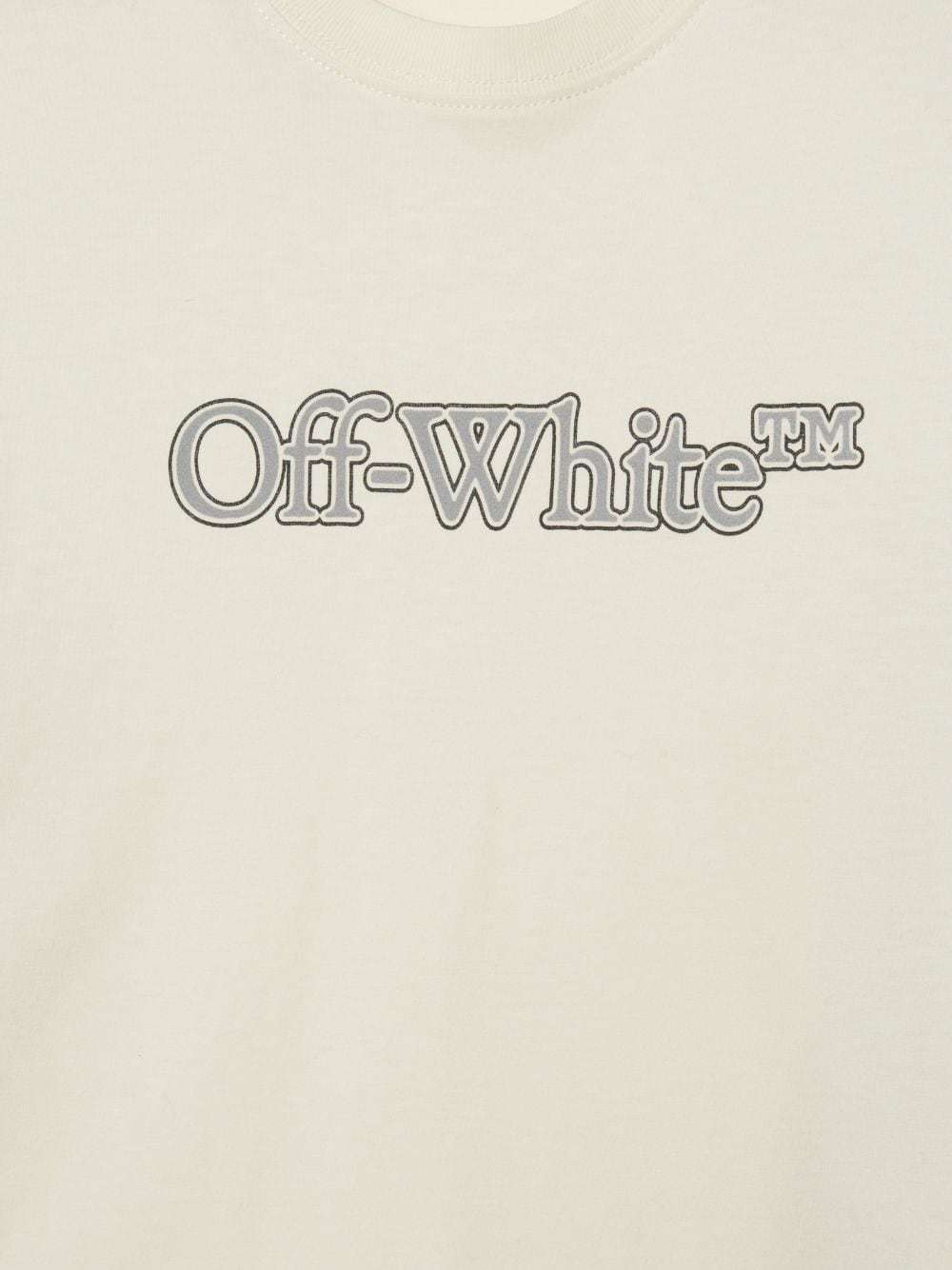 Shop Off-white Big Bookish Cotton T-shirt In White