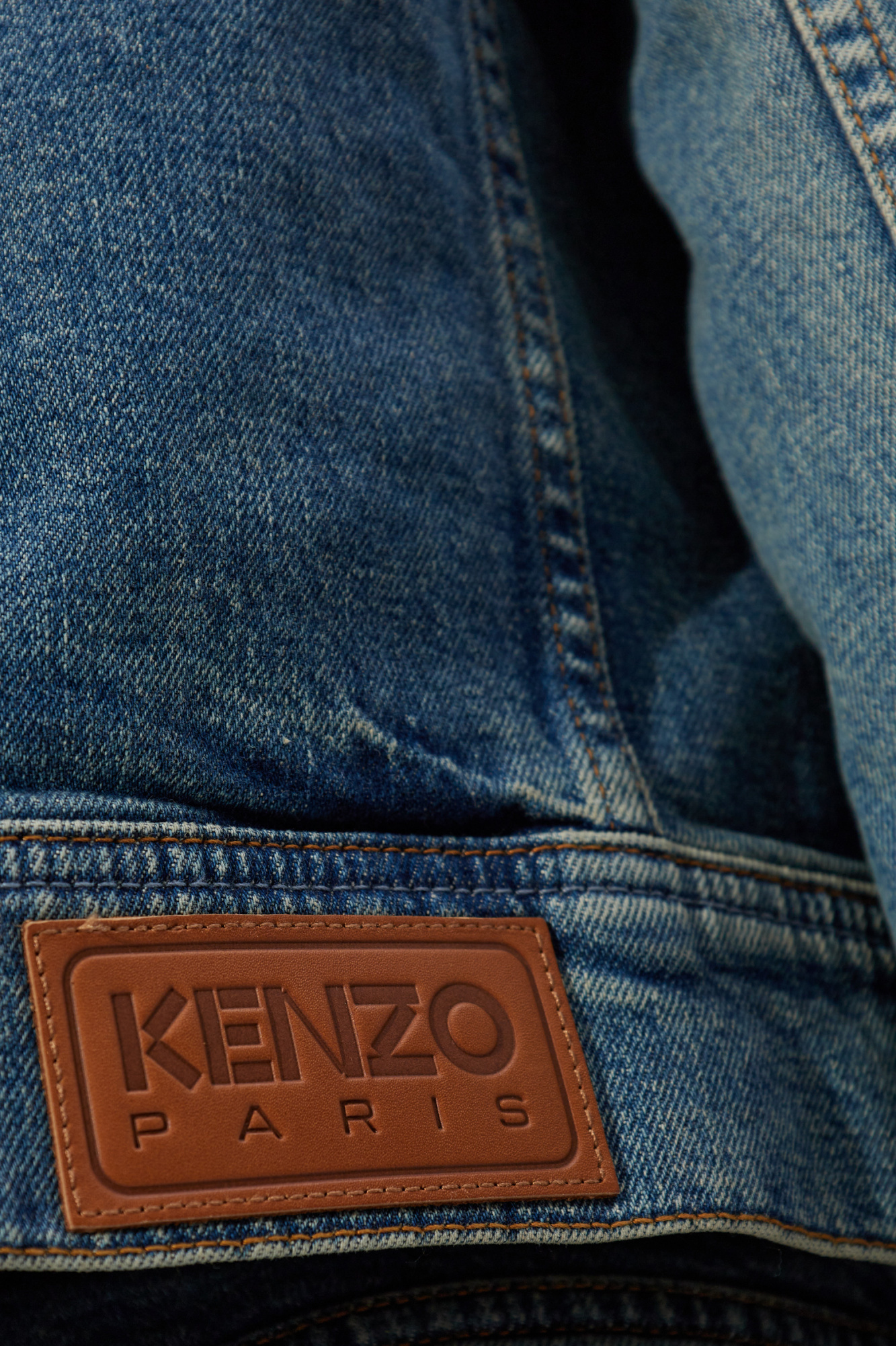 Kenzo Jacket In Stretch Japanese Denim In Blue