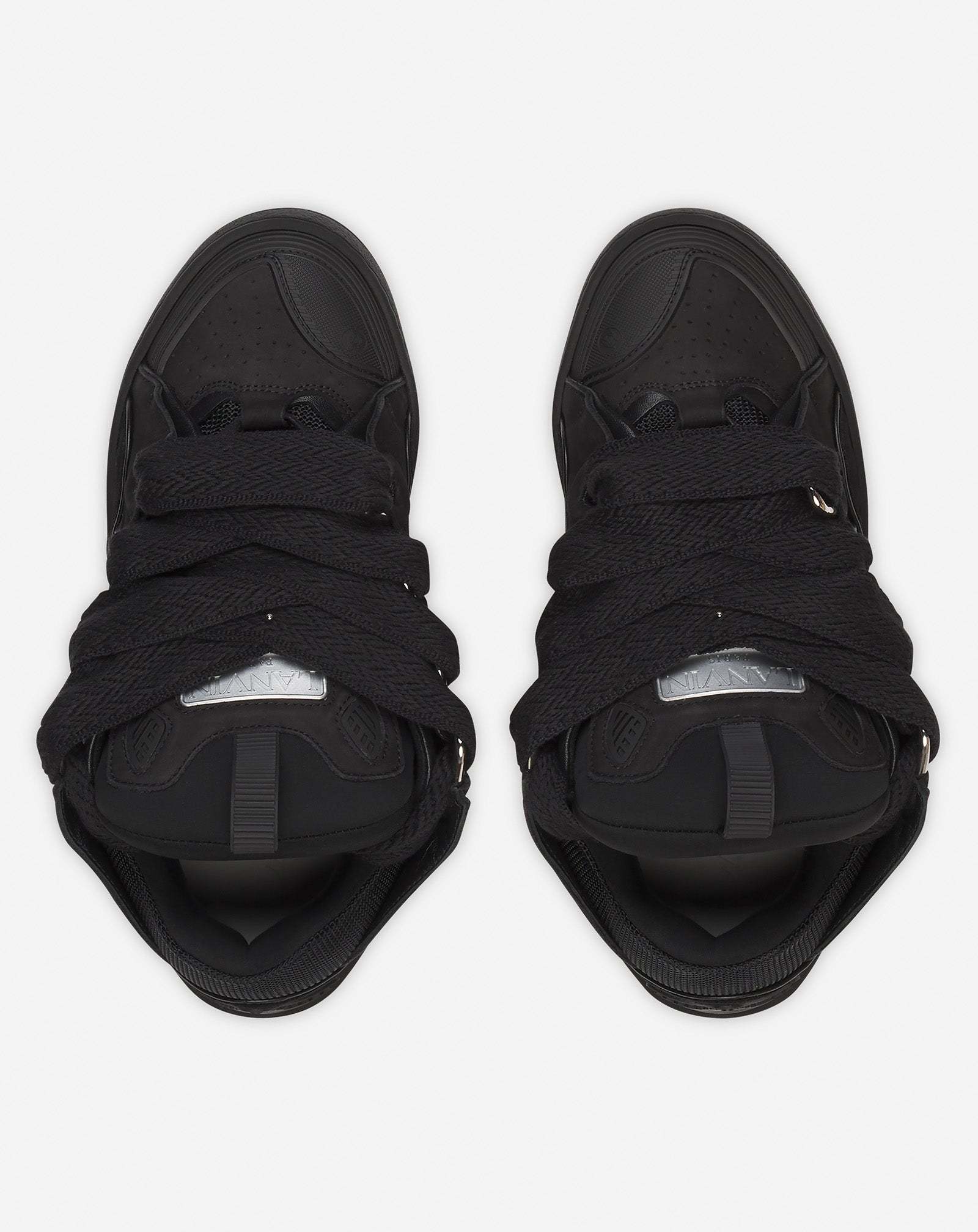 Lanvin Curb Round Toe Lace-up Sneakers