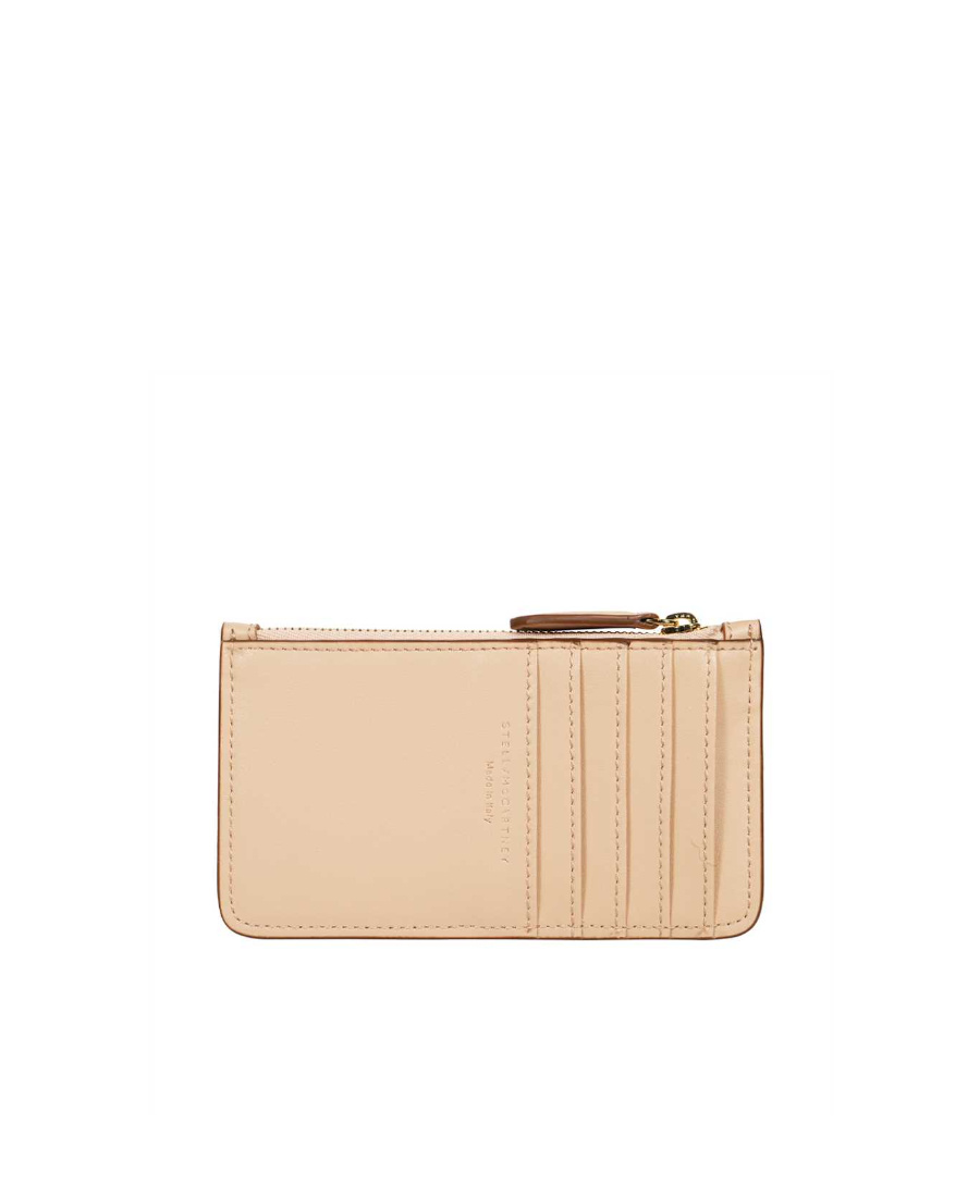 Stella Mccartney Logo Card Bag In Nude