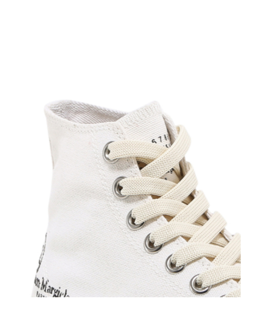 Maison Margiela Tabi High-top Canvas Sneakers In White