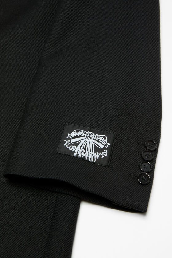 Acne Studios Single-breasted Wool Coat In Black