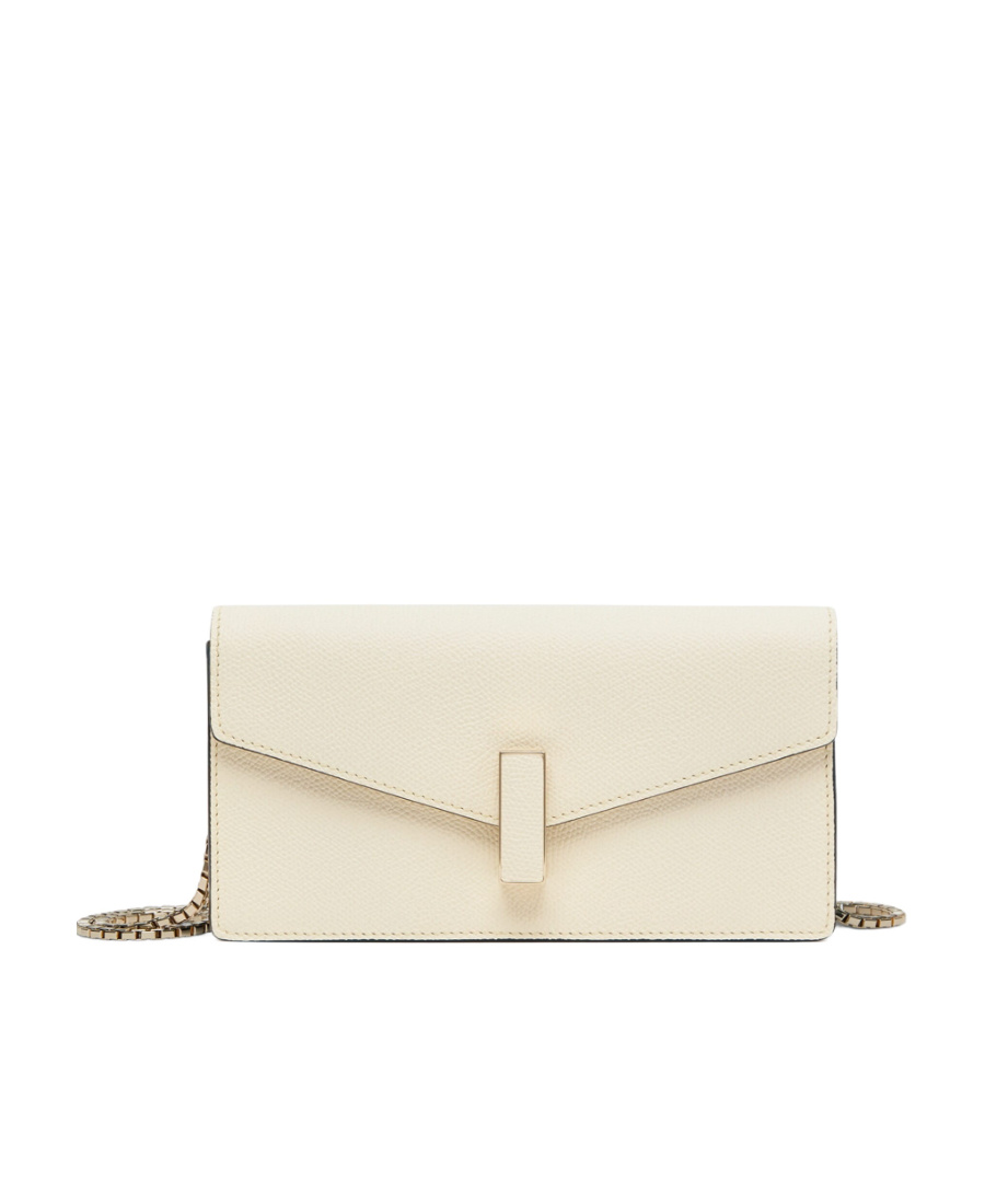 Valextra Iside Leather Clutch Bag In Nude