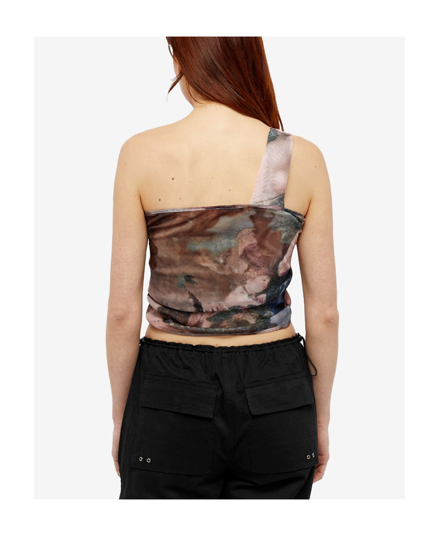 BALMAIN ONE-SHOULDER PATTERN VEST