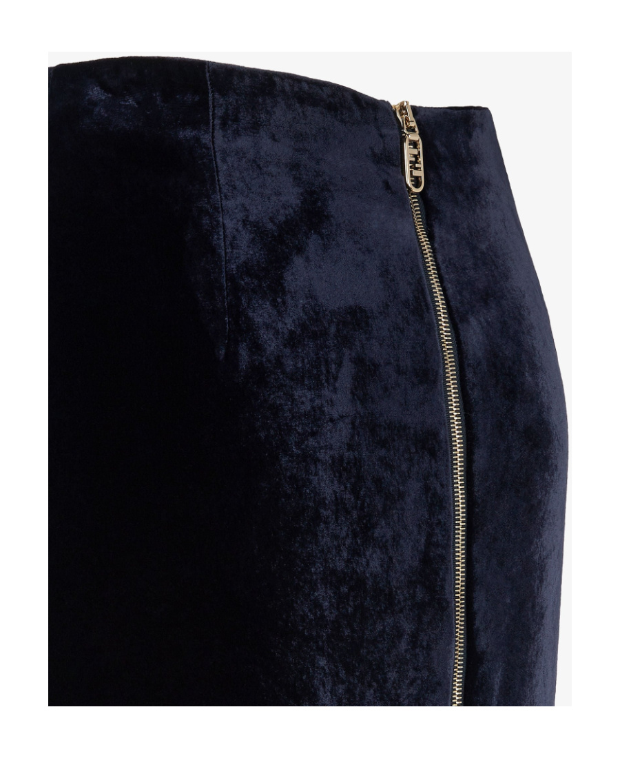 Fendi Gonna In Cady Stretch Nero  Donna In Blue