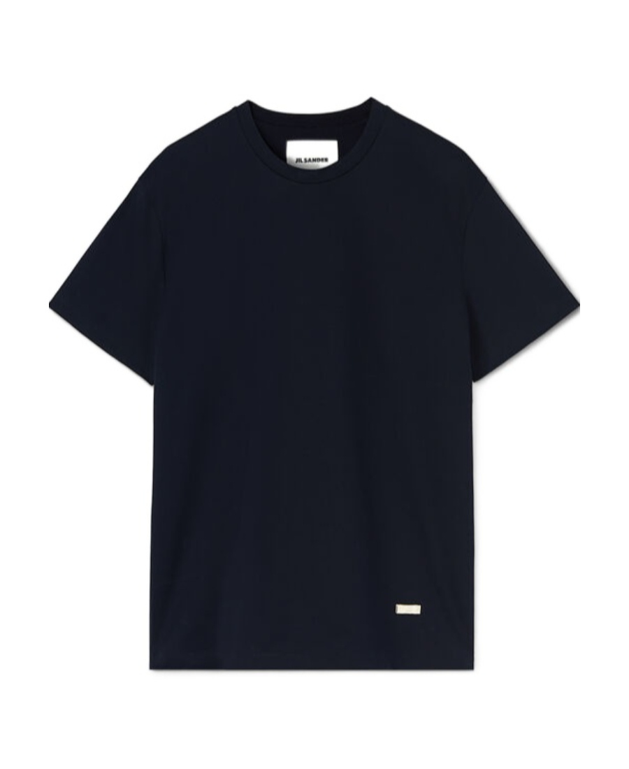 Jil Sander Logo-plaque Cotton T-shirt In Black