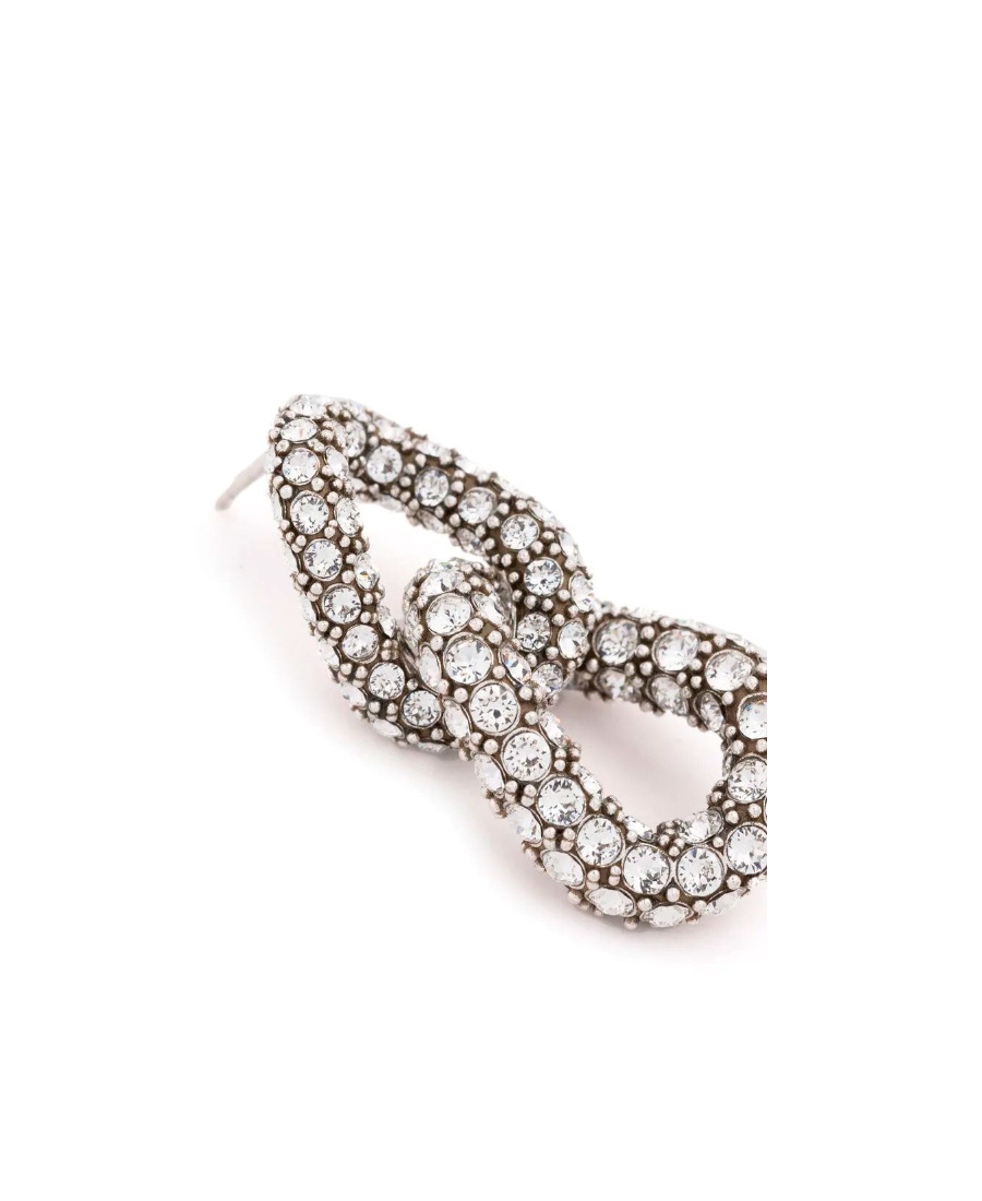 Isabel Marant Funky Ring Crystal-embellished Earrings In Gray