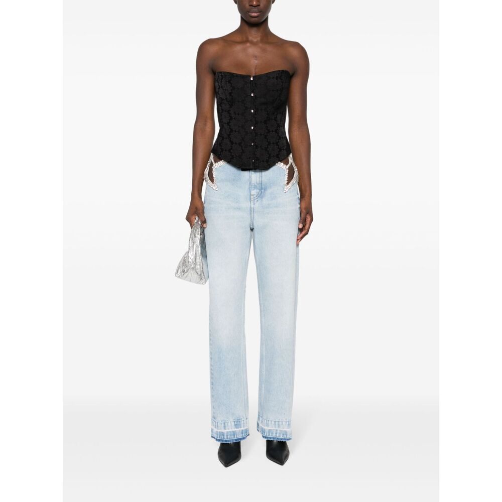 Stella Mccartney Strapless Corset Top In Black