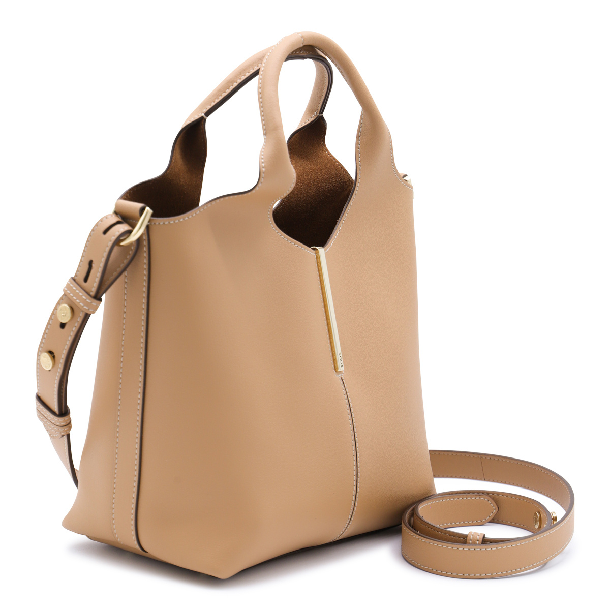 Tod's Shoulder Bag With Detachable Strap And Top Handles In Brown