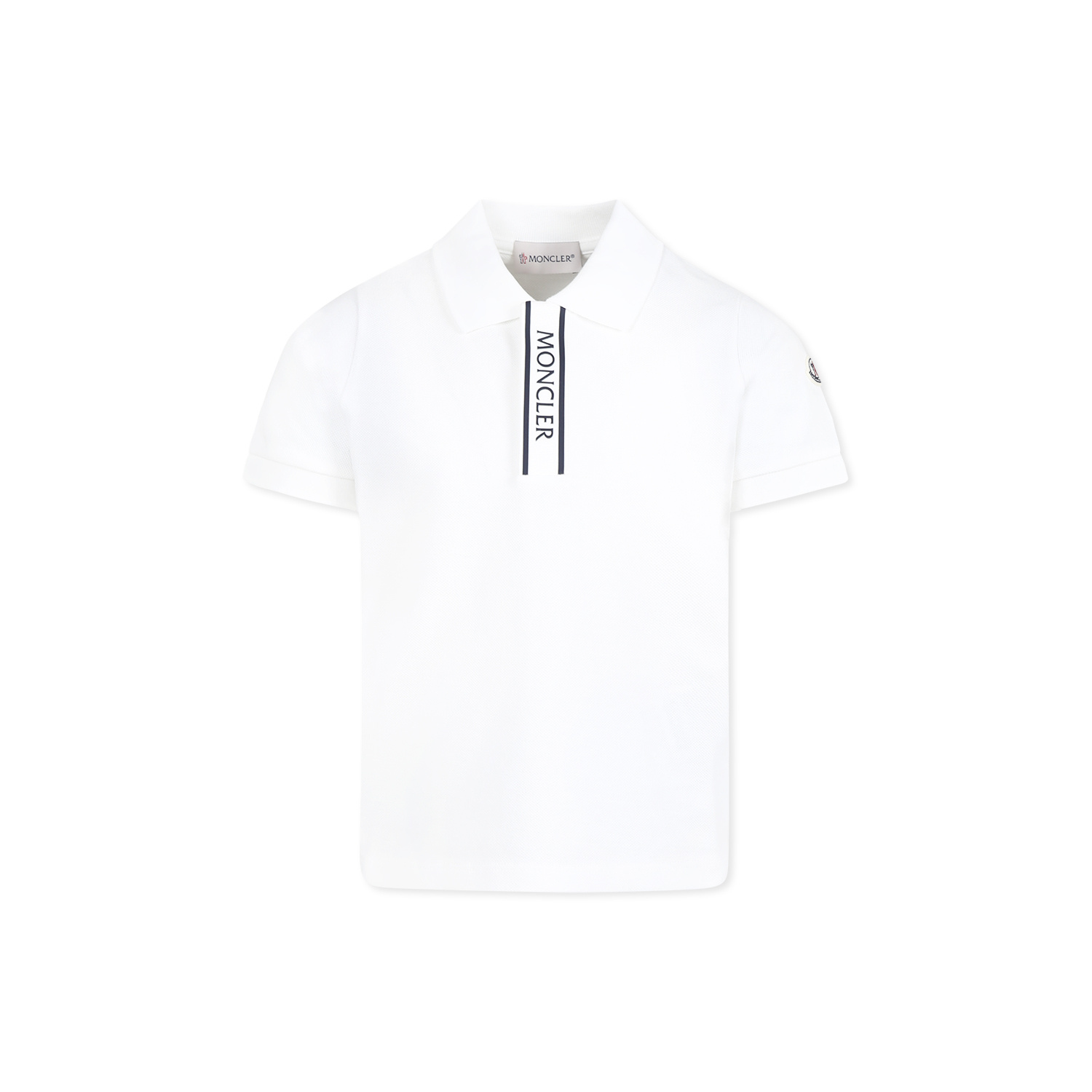 Moncler Short-sleeved Polo Shirt In White