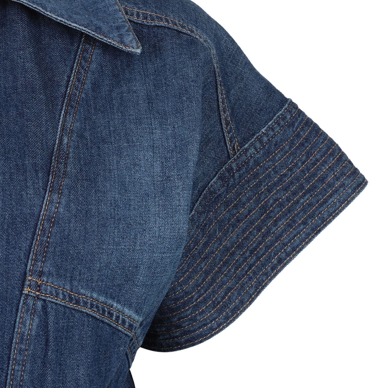 Elisabetta Franchi Mc Short Denim Monkey With Belt Detail