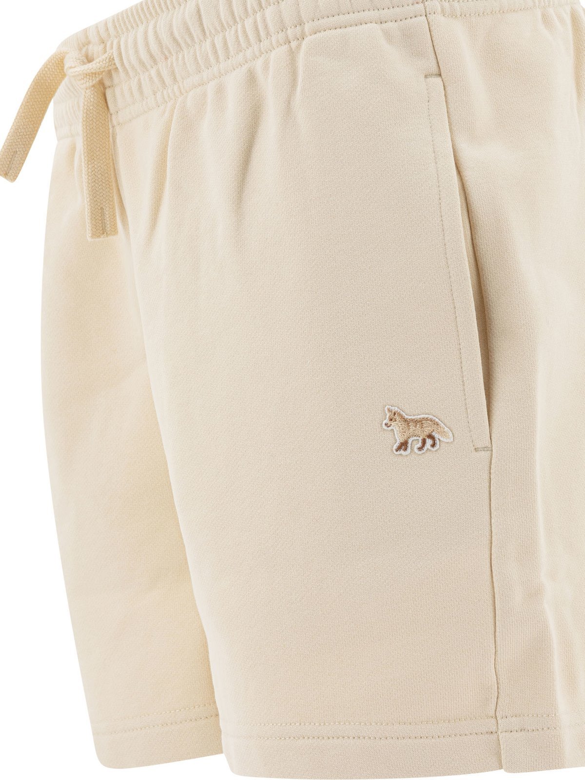 Shop Maison Kitsuné Baby Fox Shorts In Nude