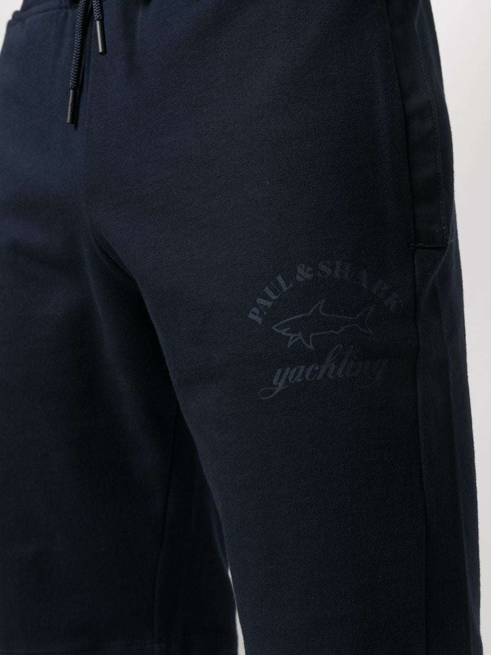 Paul & Shark Logo-print Drawstring Shorts In Black