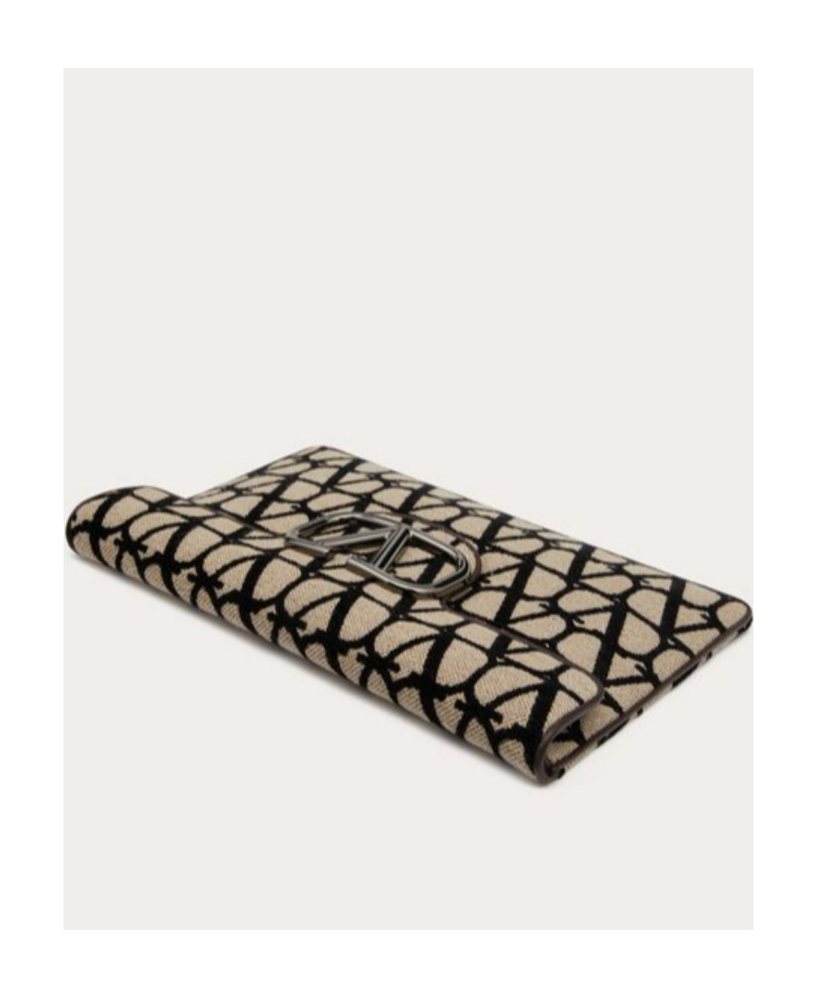 Valentino Toile Iconographe Clutch Bag In Black