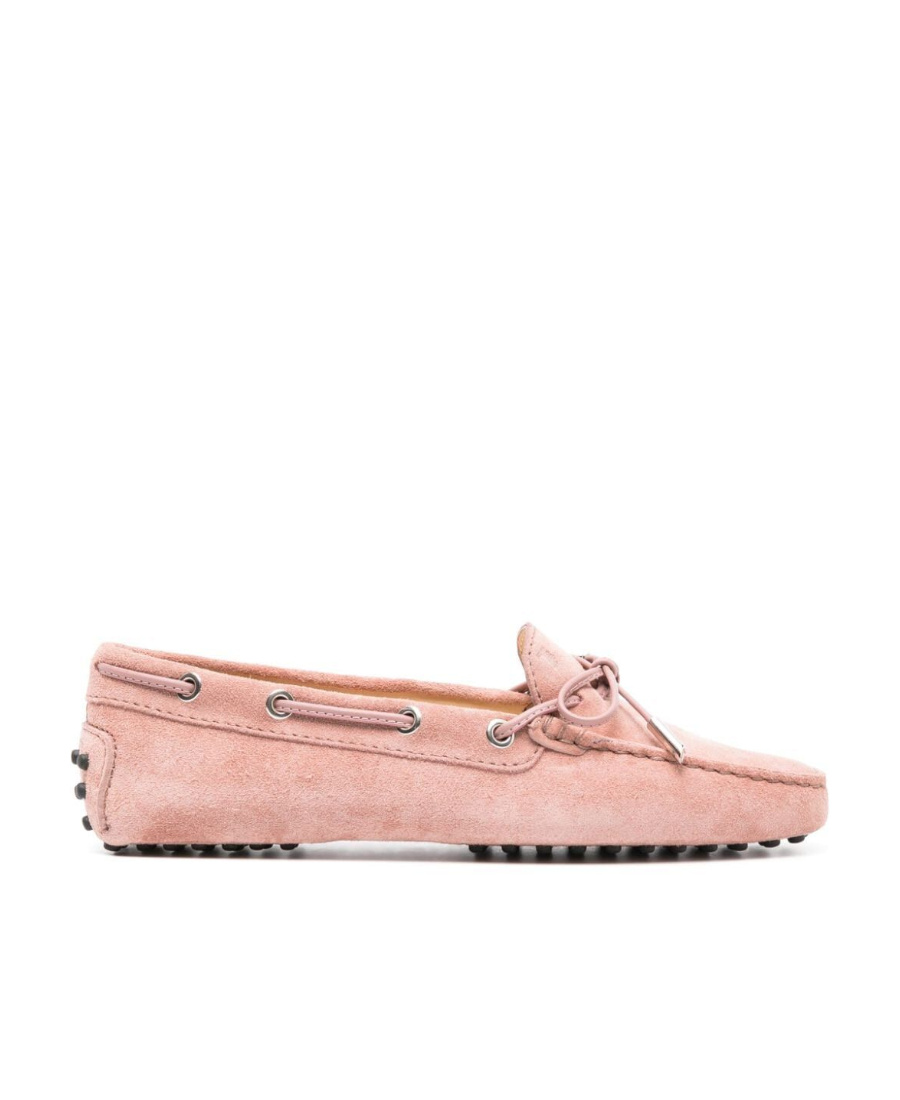Shop Tod's Gommino Driving Suede Loafers In Pink
