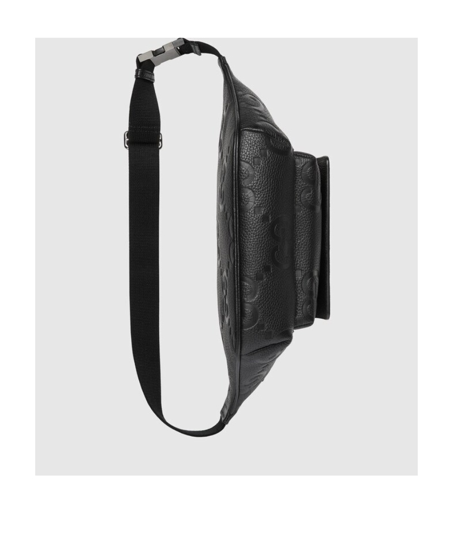 Gucci Jumbo Gg Monogram Embossed Belt Bag In Black