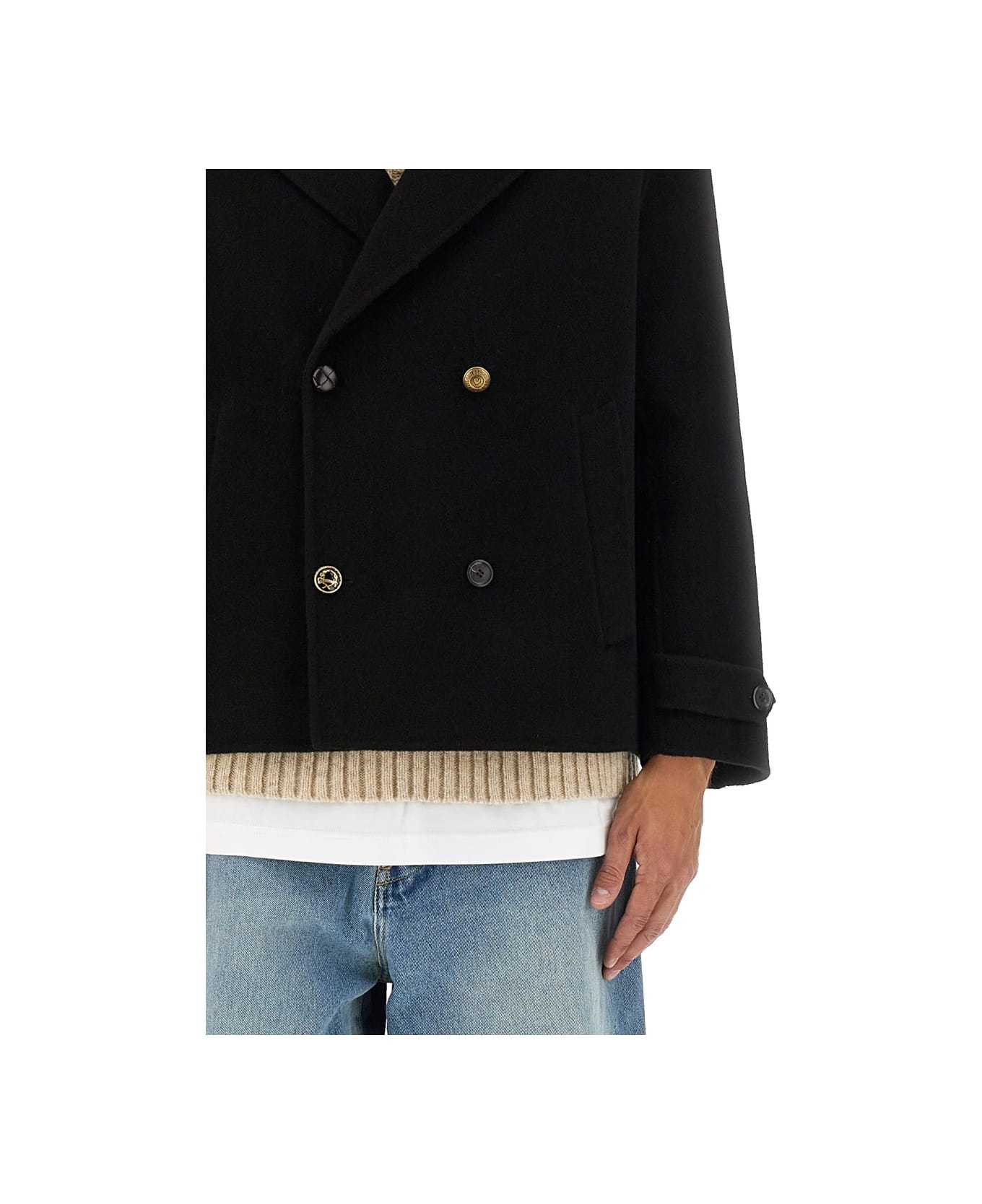 Moschino Blazer Featuring Notched Lapels And Button Detailing In Black