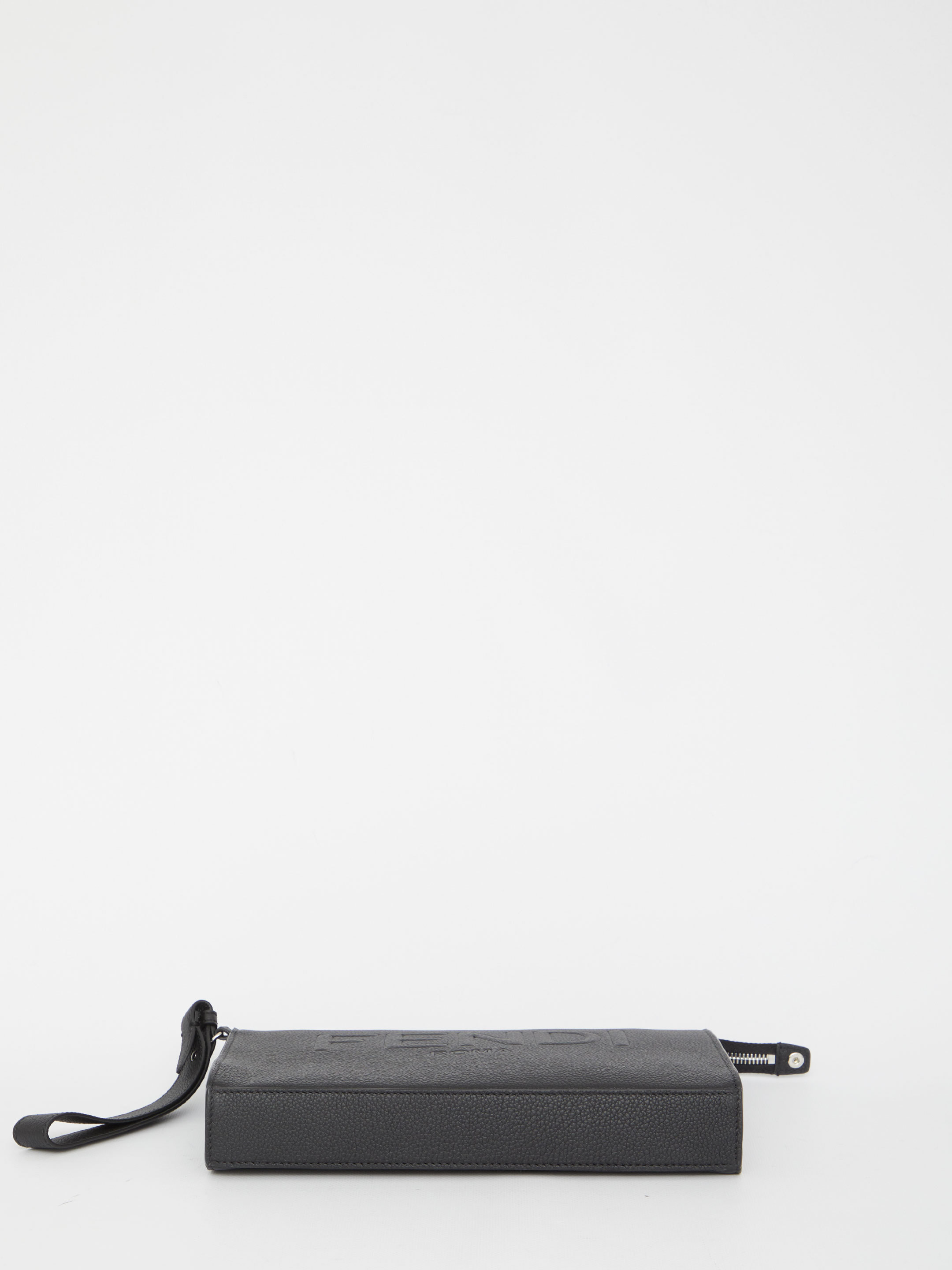 Fendi Zipper Handbag In Black