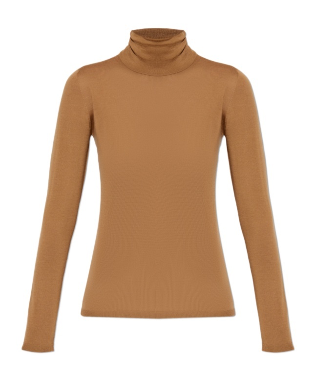 Max Mara Saluto Turtleneck Sweater In Brown