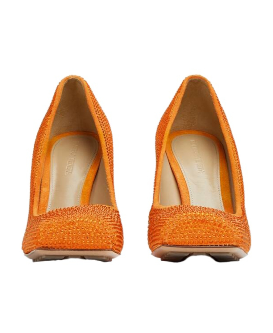 Bottega Veneta Women's Leather And Rhinestones Tower Pumps