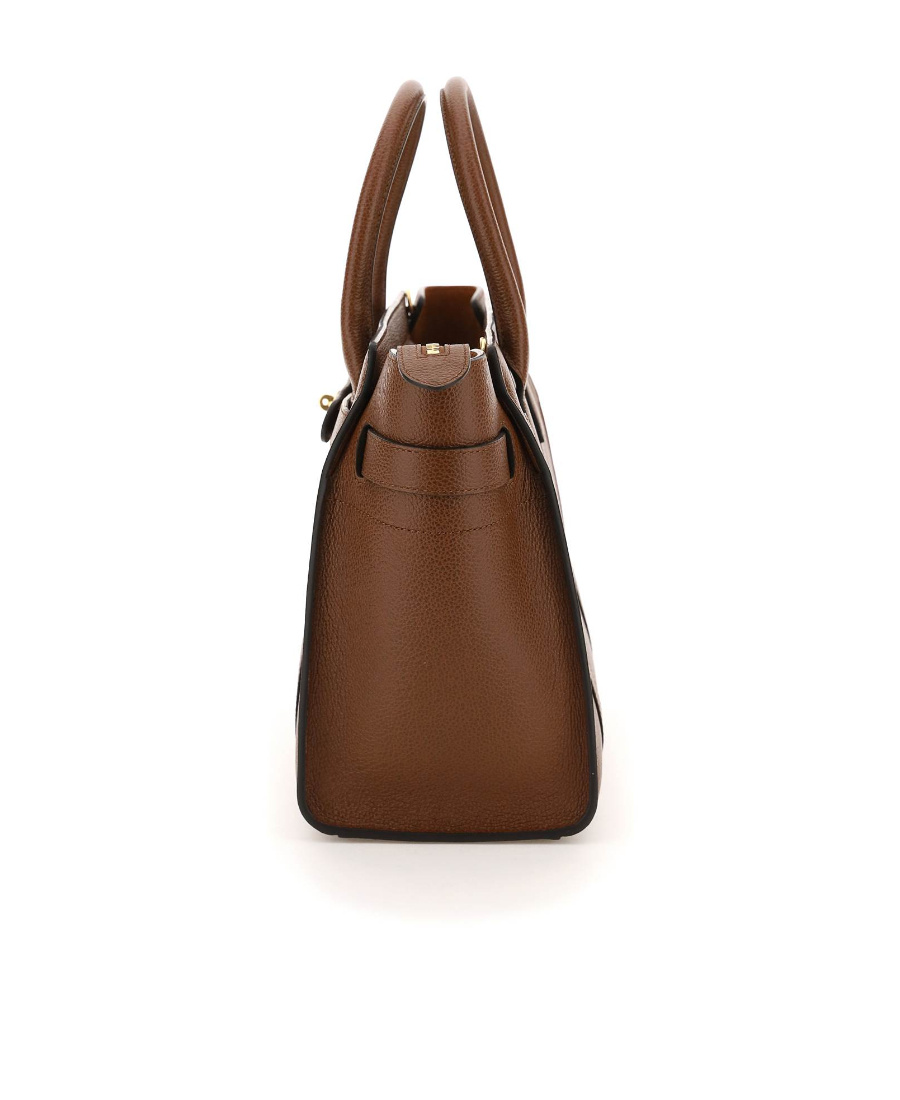 Mulberry Small Zipped Bayswater Tote Bag Brown In Brown