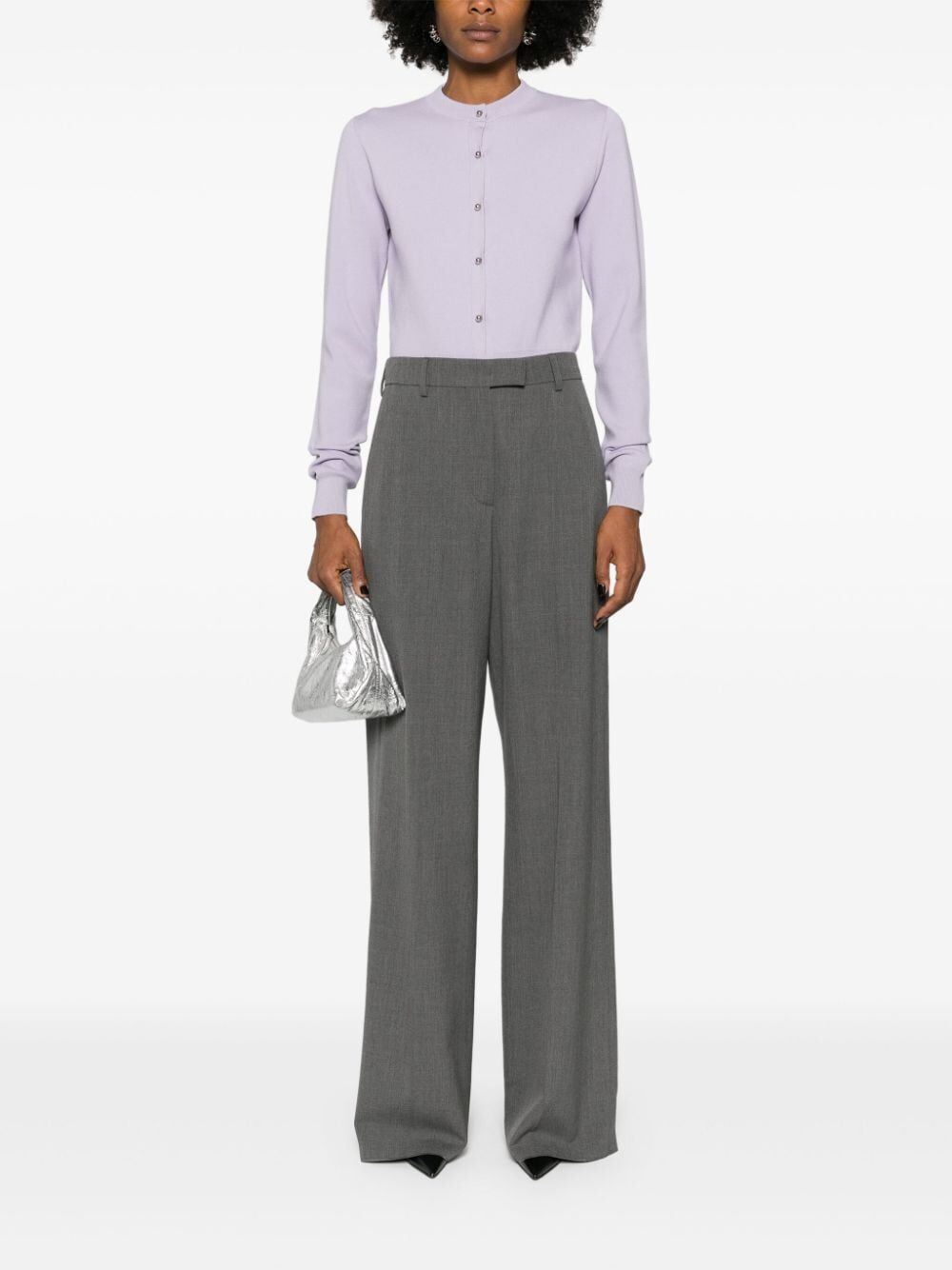 Shop Valentino Wide-leg Trousers In Black
