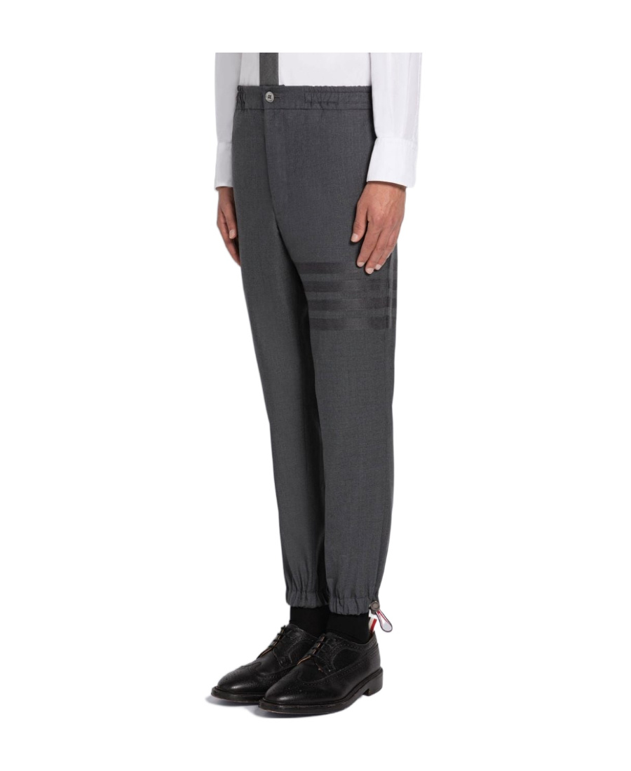 Shop Thom Browne Cropped Tailored Trousers In Black