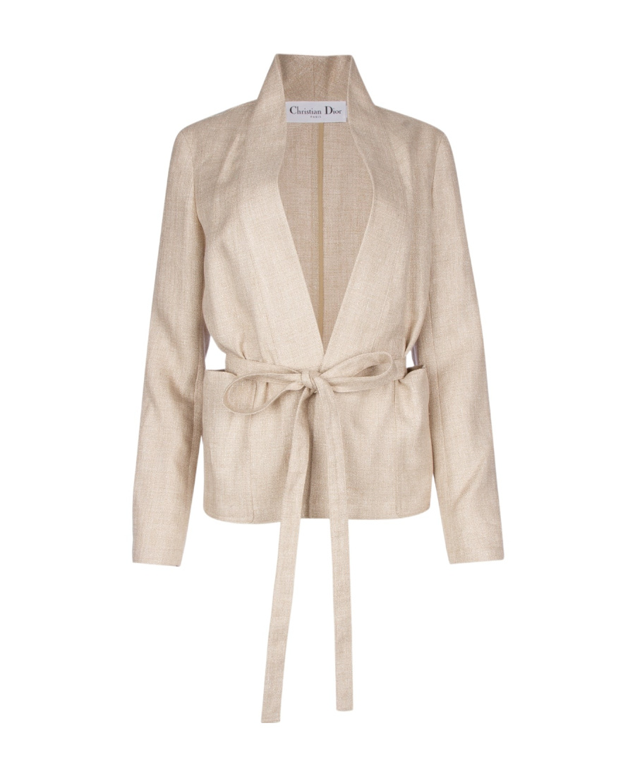 Dior Long-sleeved Jacket In Nude