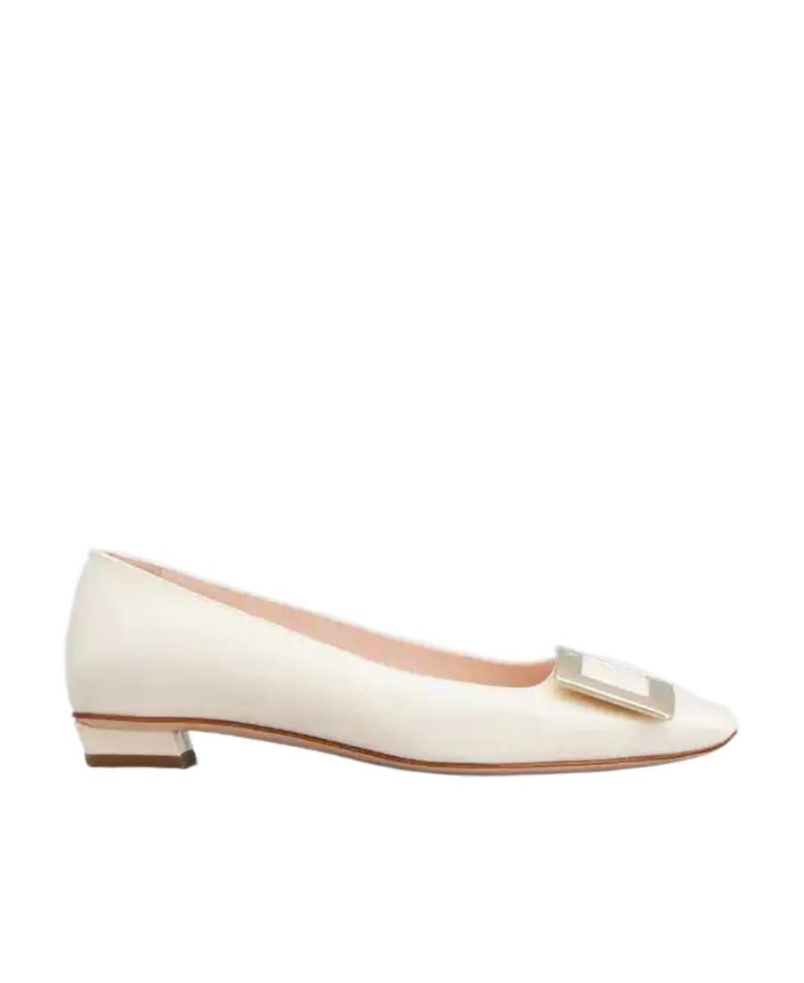 Roger Vivier Belle Vivier Ballet Flats In Nude