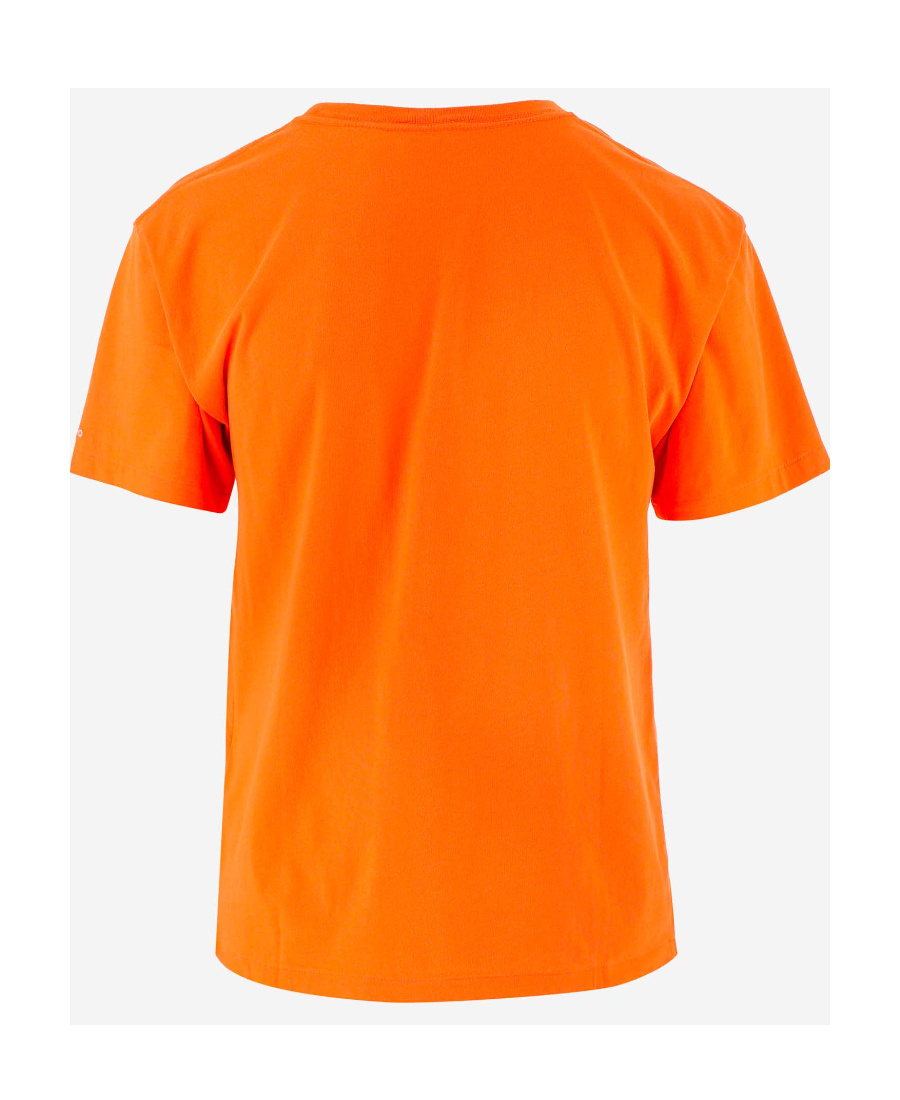 Polo Ralph Lauren Logo Printed Crewneck T In Orange