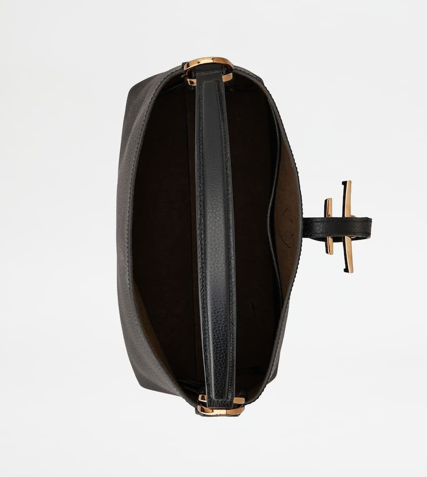 Tod's T Timeless Bucket Bag In Leather Mini In Black