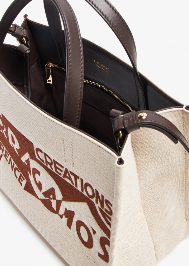 Ferragamo Logo S Pattern Shoulder Bag In Multicolor