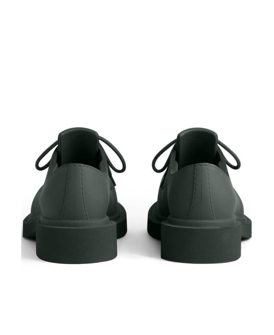 Balenciaga Bottle Green Eva Steroid Lace-up Shoes In Black