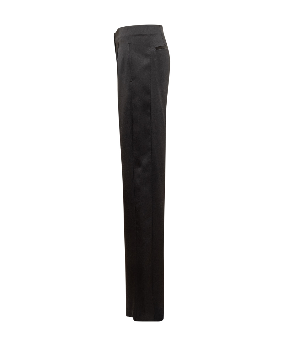 Msgm High-waist Straight-leg Trousers In Black
