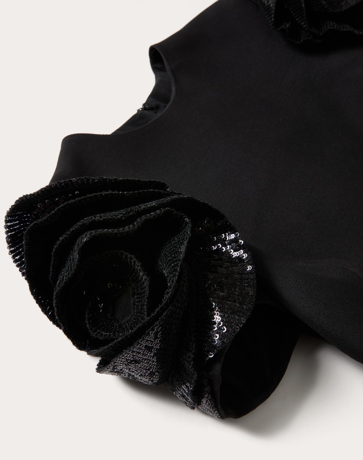 Valentino Waist Wool Dress In Black