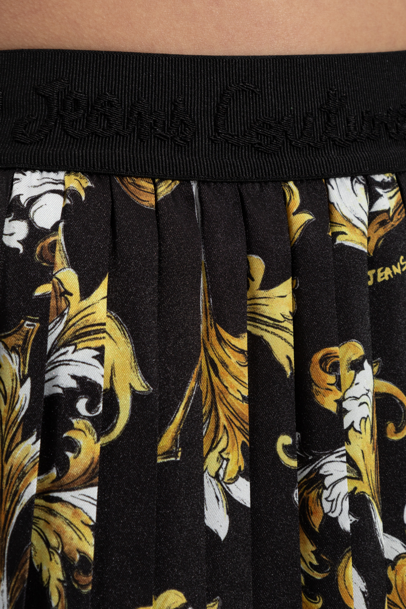 Versace Jeans Pattern Skirt In Black