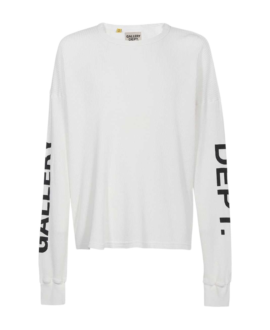 Gallery Dept. Round Collar Long Sleeve Sweater In White
