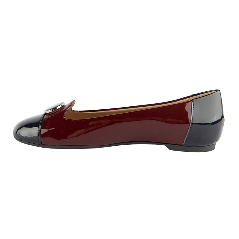 Emporio Armani Logo Flat Shoes In Brown