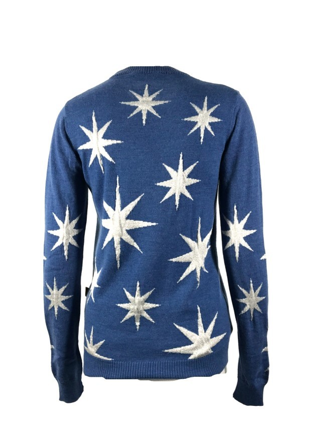 Moschino Long-sleeved Sweater In Blue