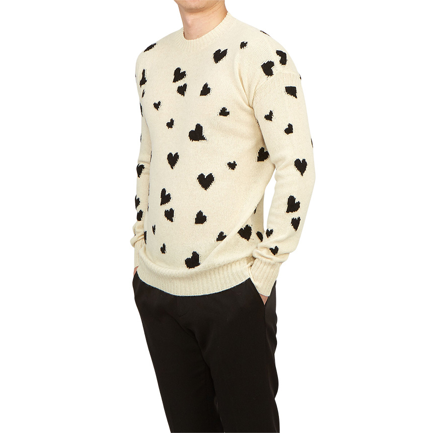 Marni Jacquard Wool Sweater In White