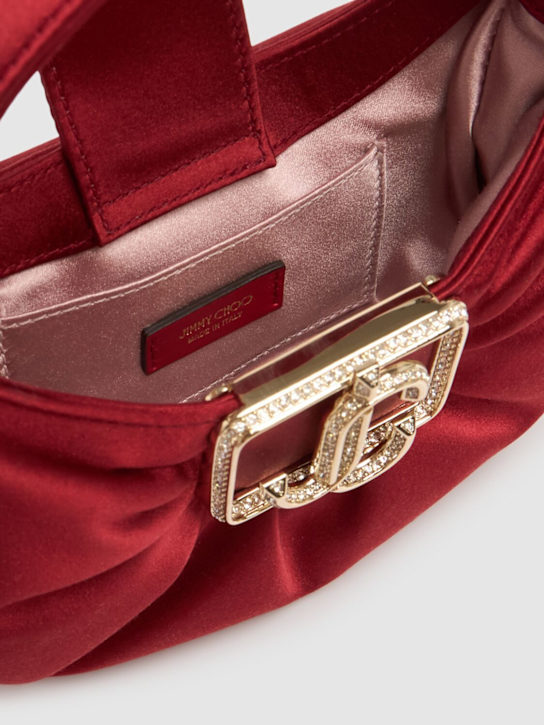 Shop Jimmy Choo Mini Edie Satin Hobo Bag