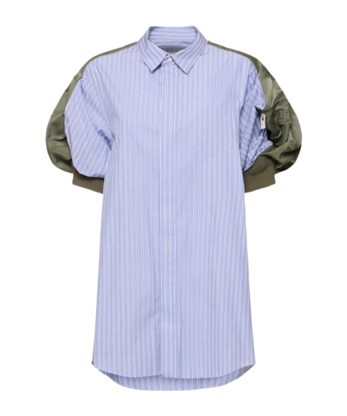 Sacai Lapel Short-sleeved Dress